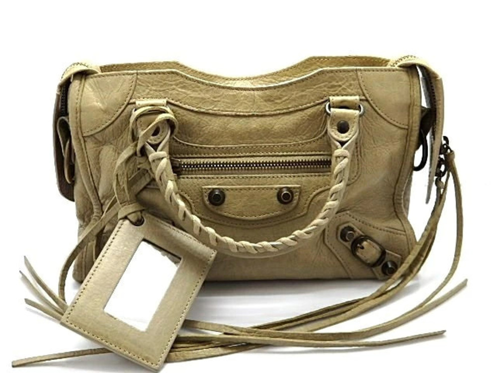 Balenciaga City bag lambskin Beige Cream